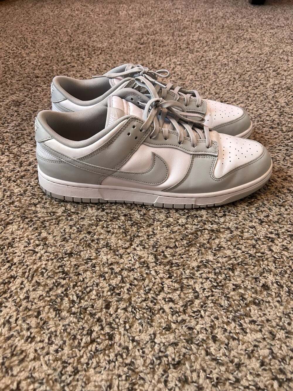 Nike Dunk Low Grey Fog Size 14 White Grey Retro Sneakers